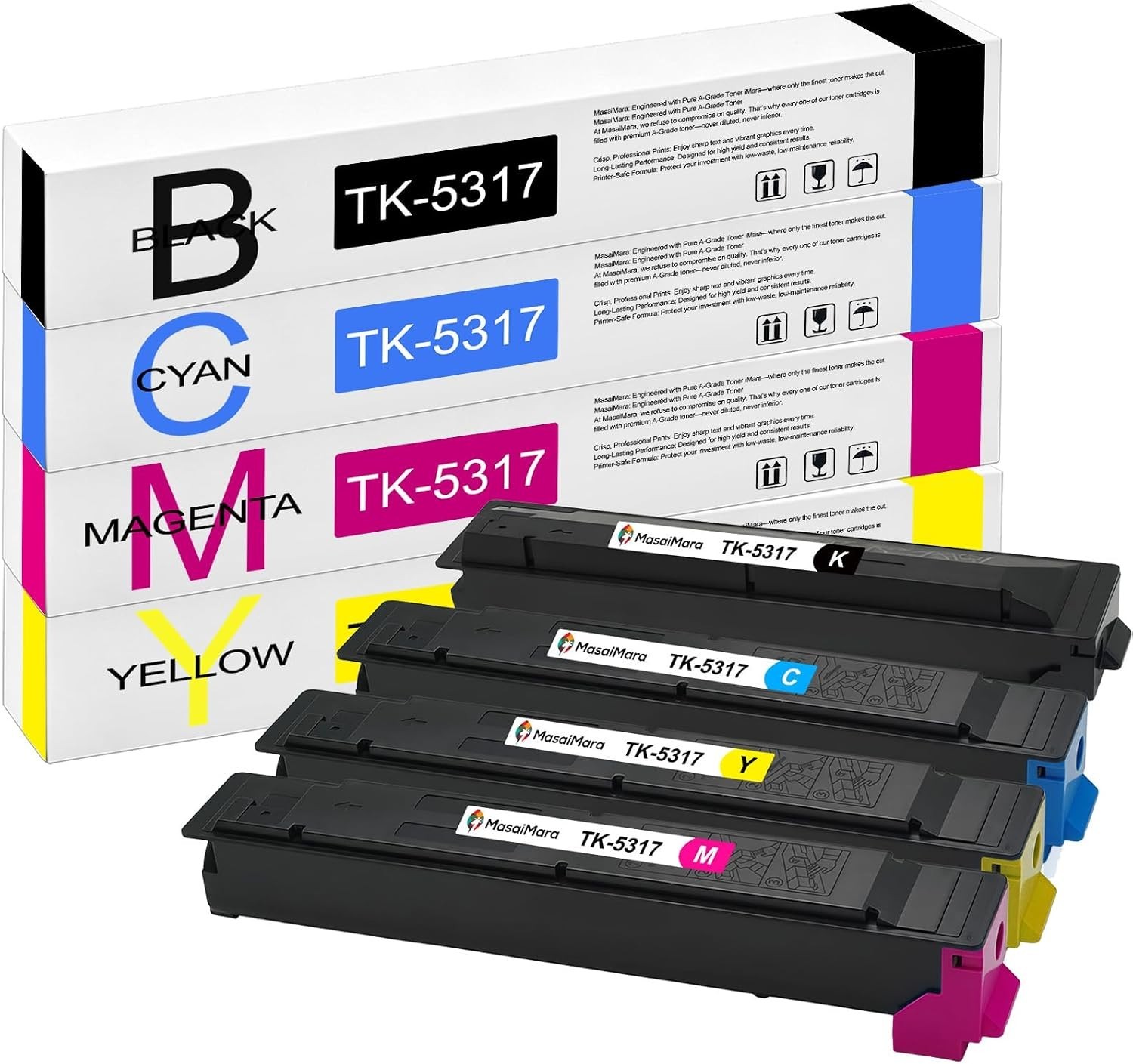 Toner Cartridges 4-Pack BCMY Chip TK-5317 MasaiMara [Compatible with Kyocera]