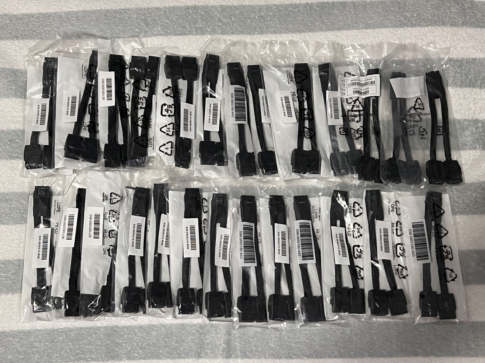 Lot of 26 pcs Nvidia 12VHPWR 16-Pin 12V to 2x 8-Pin PCIe Power Adapter Cable