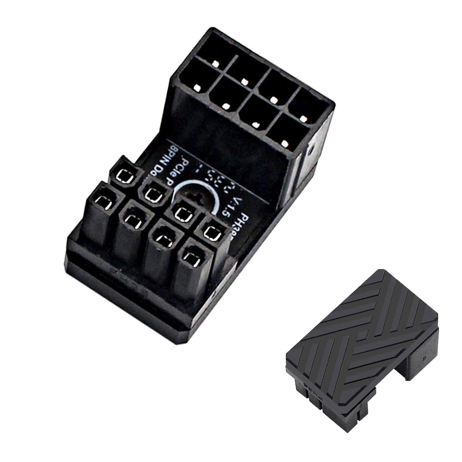 ATX 8 PIN GPU Power Adapter, 180 Degree U-Turn Angled Connector, Aluminum Hea...