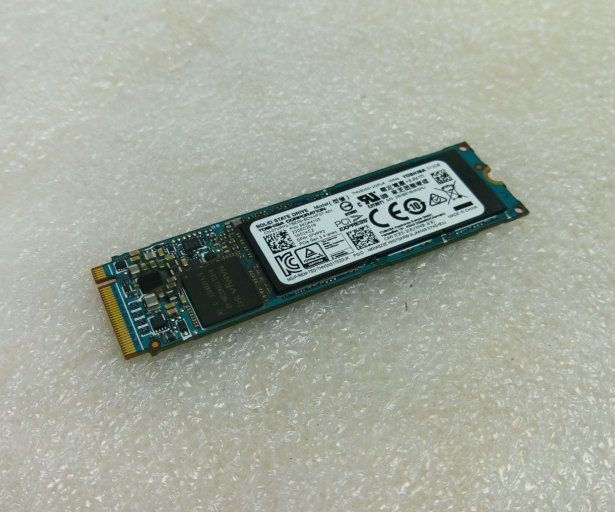 TOSHIBA THNSN5512GPUK 07VPP2 SSD 512GB PCIe