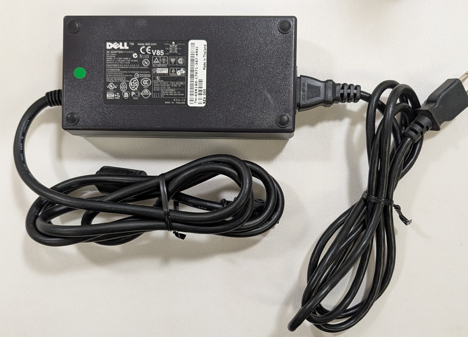 Genuine Dell DA1 ADP-150BB B AC Adapter 12V 12.5A 3R160 6-Pin w/PC OEM