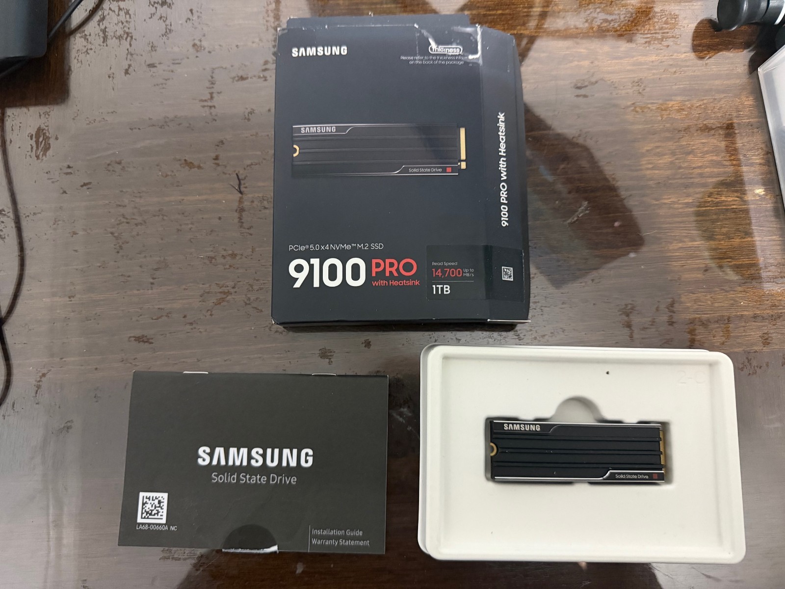 Samsung 9100 Pro 1Tb Gen 5 with heatsink
