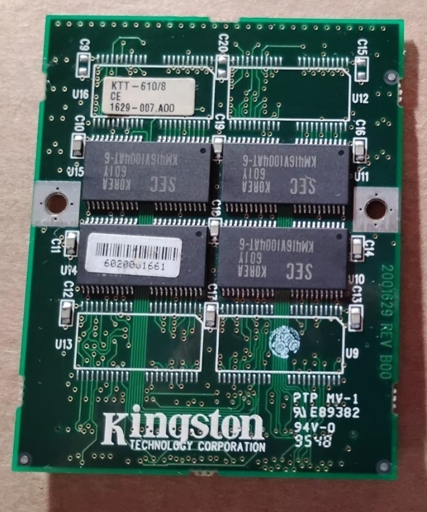 Kingston KTT-610/8 8MB 60ns EDO DRAM RAM Vintage Toshiba Proprietary Edge Card
