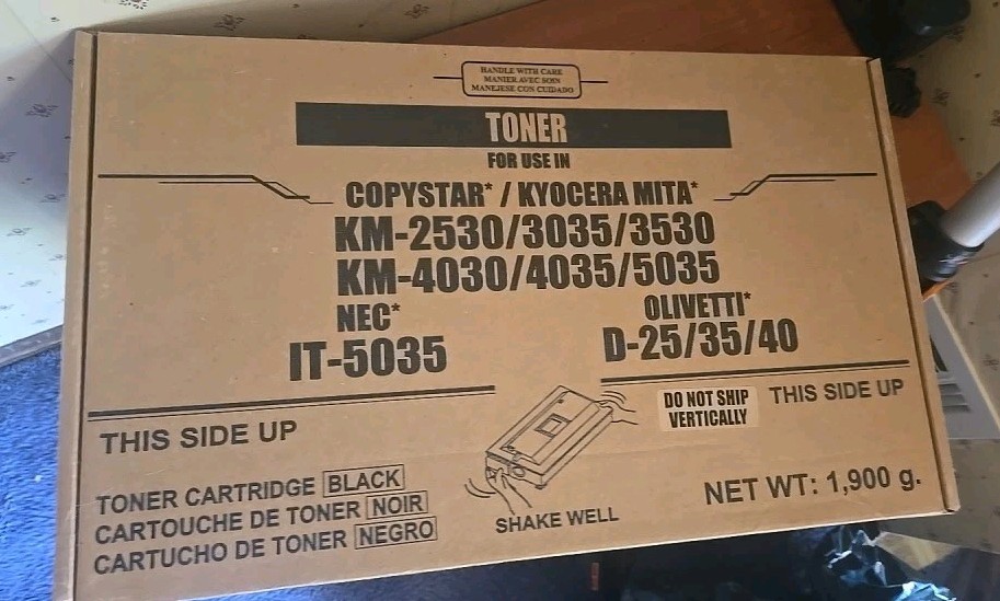 Copystar/Kyocera Mita Black Toner A KM 2530 3035 3530 4035 4030 5035 Open Box