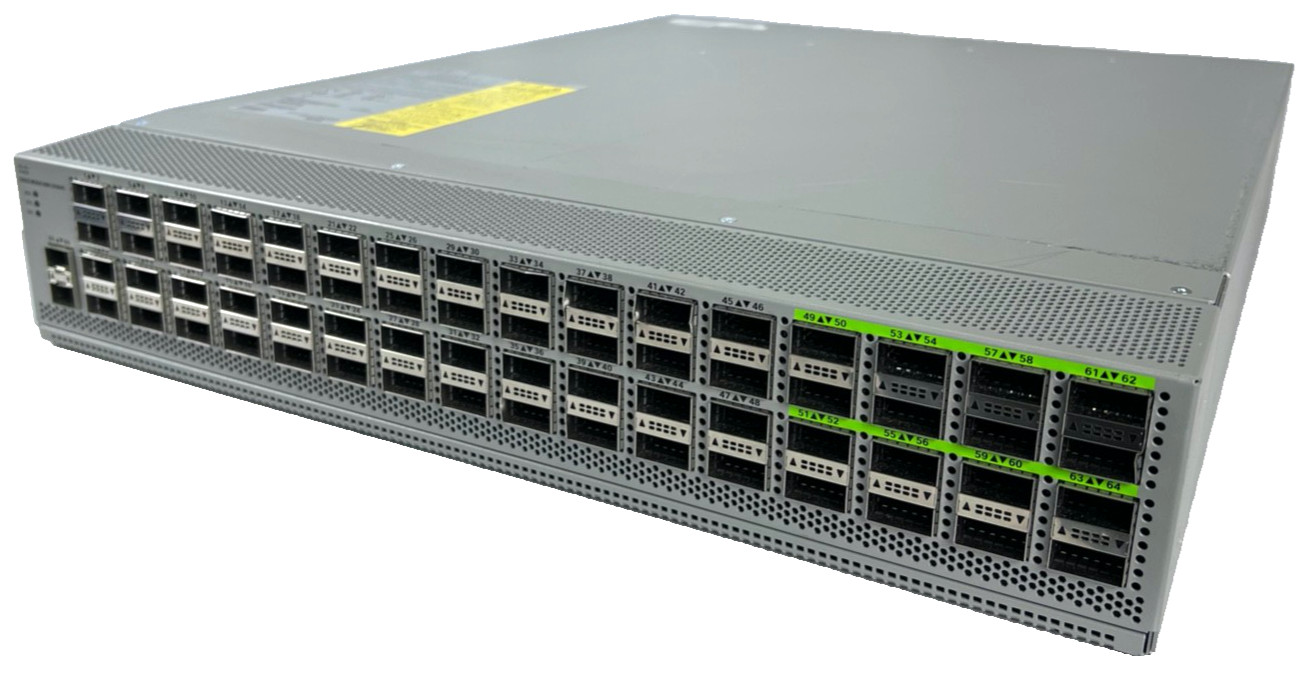 Cisco N9K-C9364C NEXUS 9K ACI NX-OS SPINE 64P 40/100G QSFP28 2x NXA-PAC-1200W-PE
