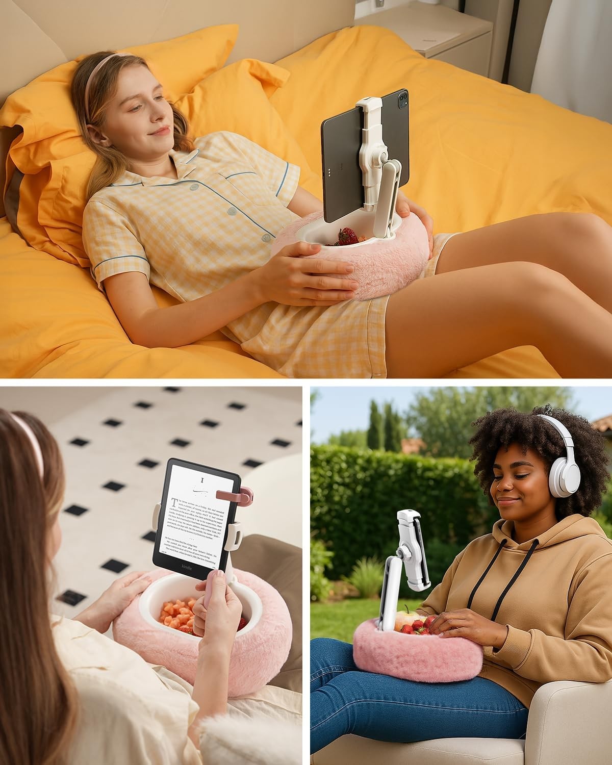 Viozon Tablet Pillow Stand,Kindle Pillow Stand, Compatible with 4-11" Tablet/Pho
