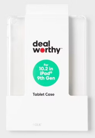 Dealworthy Clear Case for Apple iPad 10.2" 9th Gen 2021 Tablet Case