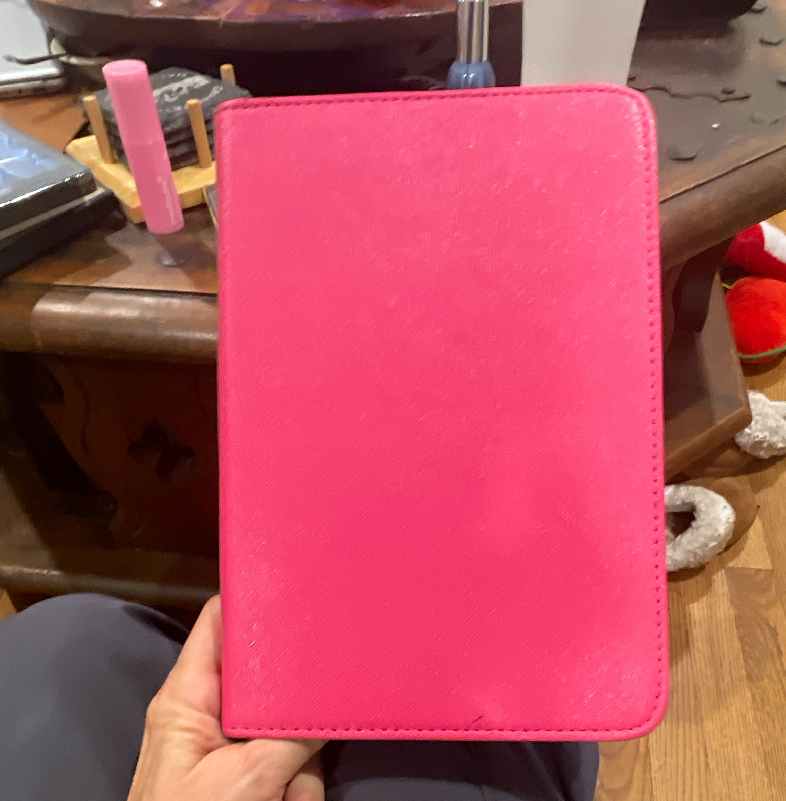 iCon Pink Folding Folio Tablet/eReader Case Cover with Integrated Stand