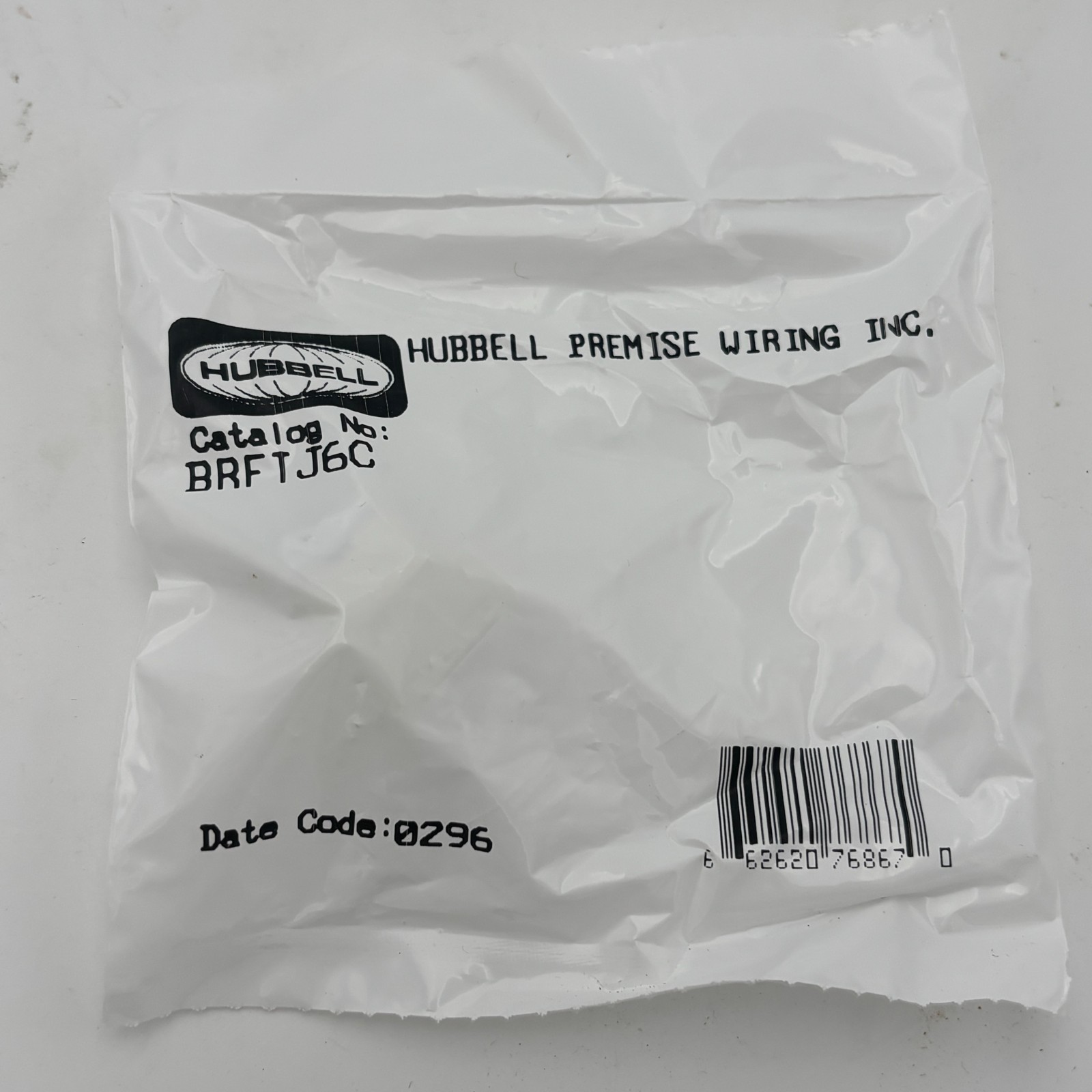 Lot of 50 HUBBELL BRFTJ6C Snap-On Modular Jacks 6-POS USOC Wired White 24/26AWG