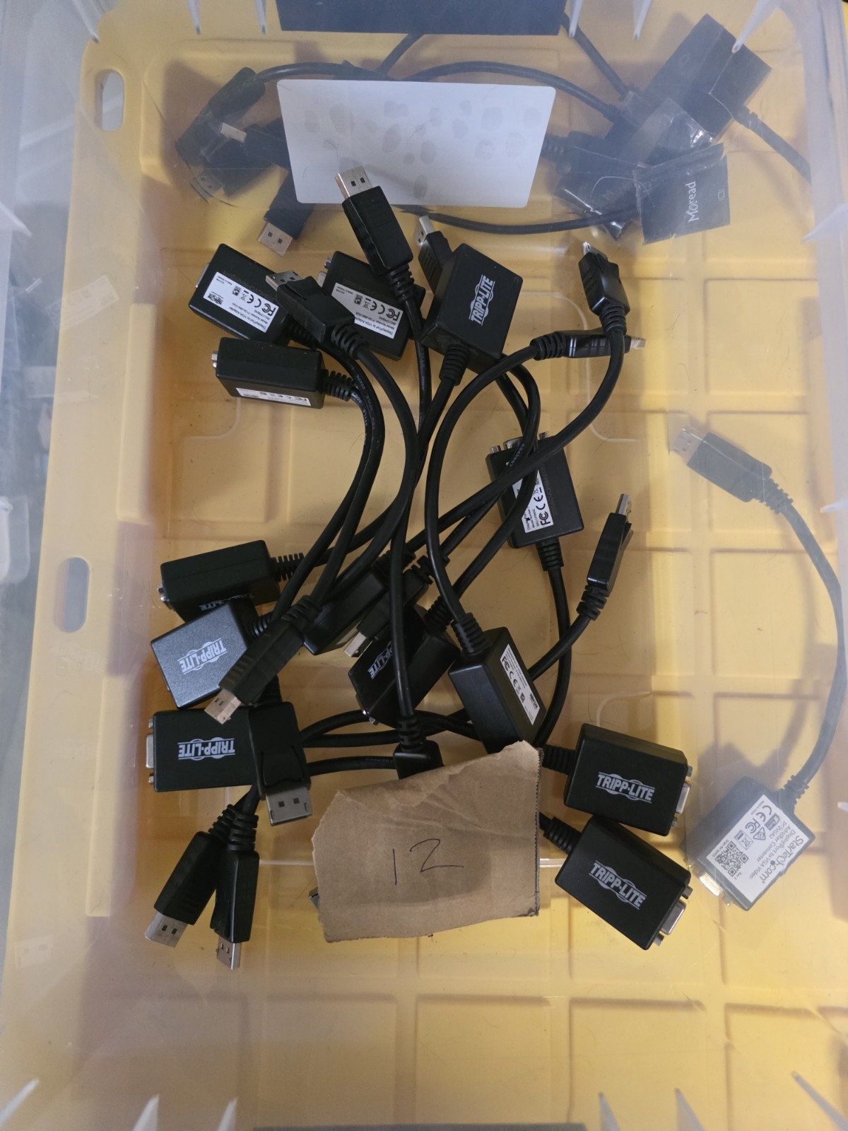 Lot of 12 Tripp Lite P134-06N-VGA DisplayPort to VGA Adapters - New, Unused