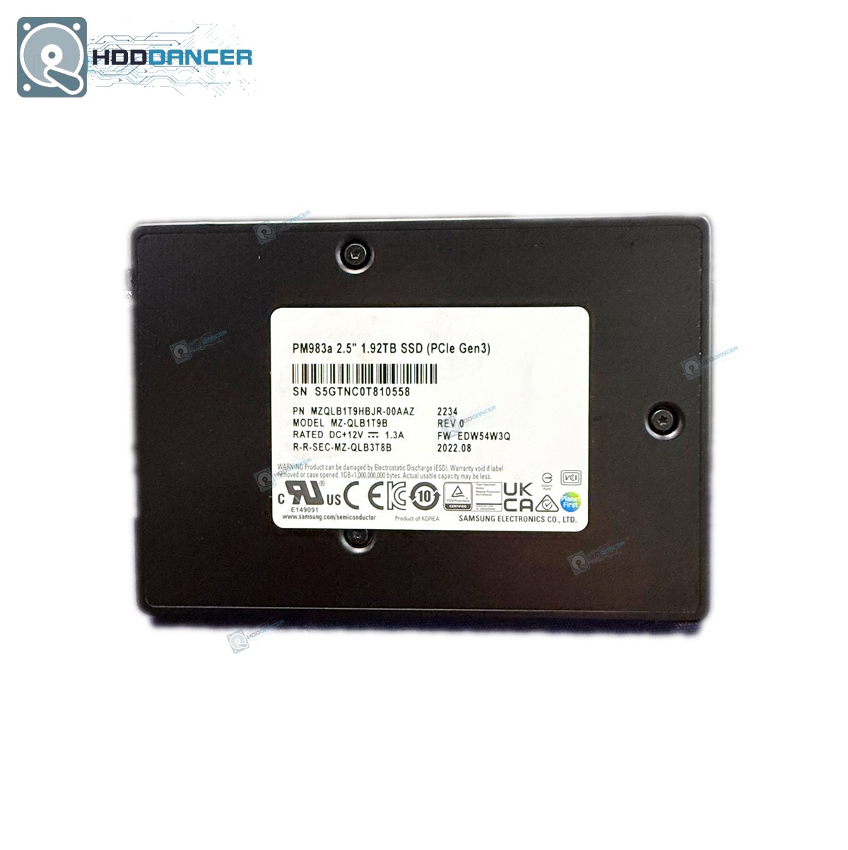 MZ-QLB1T9B Samsung PM983a 1.92TB 2.5'' U.2 NVMe PCIe3.0 MZQLB1T9HBJR‑00AAZ SSD