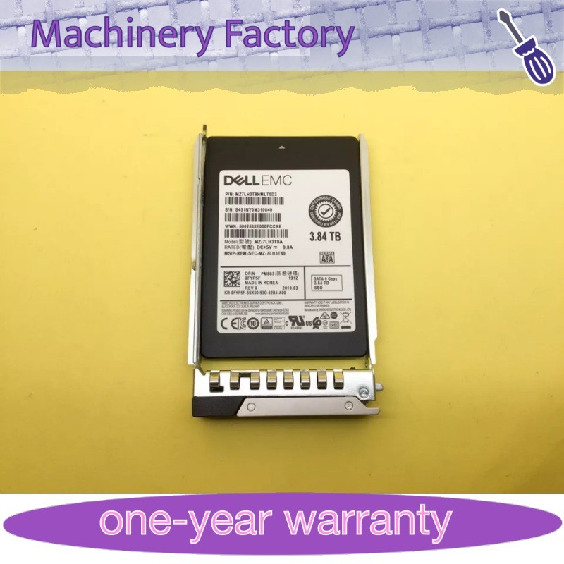 New FYP5F 0FYP5F Dell EMC 3.84TB SATA 6Gb/s RI TLC 2.5'' SSD G14 15 16 Tray