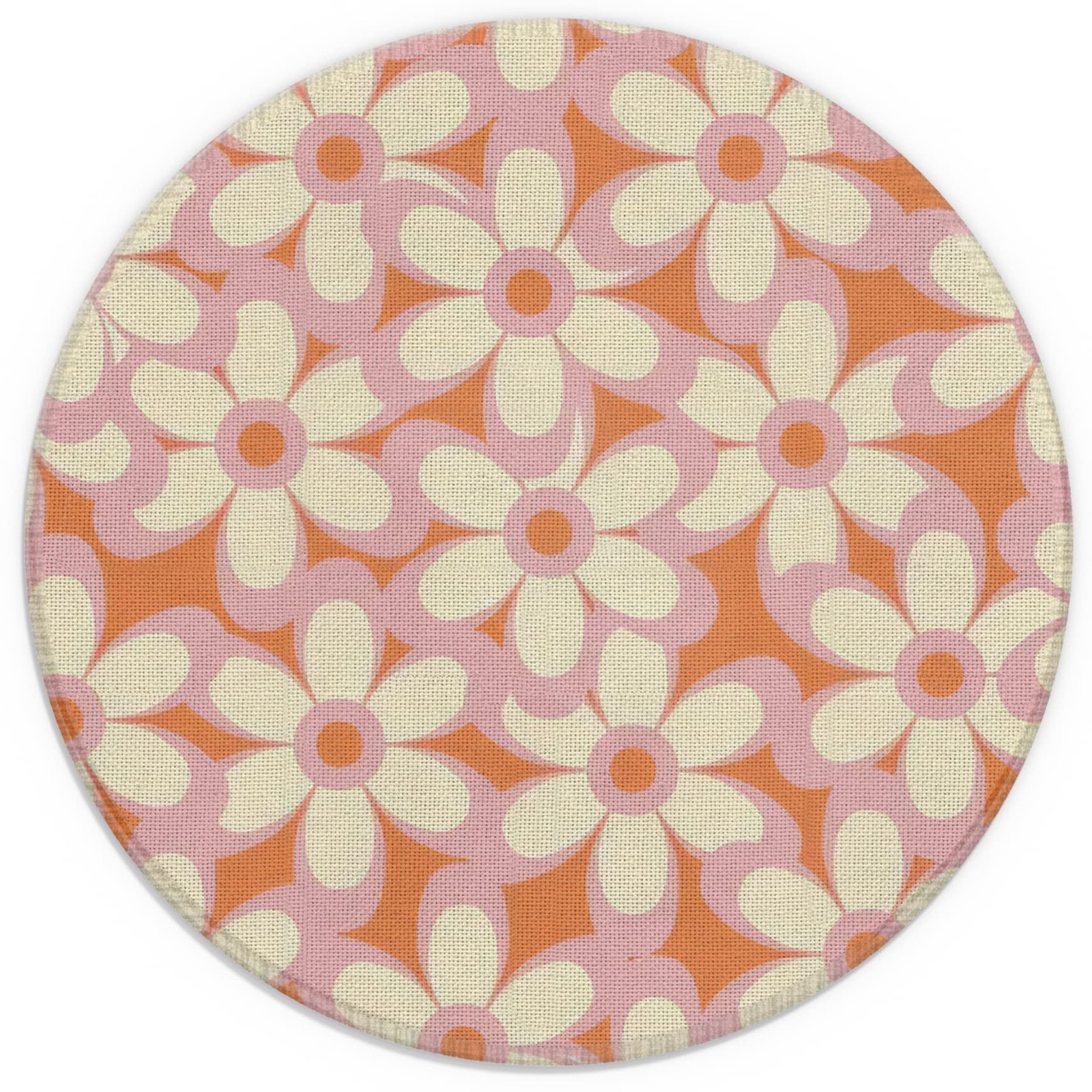 Trendy Boho Flower Minimalist Pattern Mouse Pad 7.9x7.9 Inch,Non-Slip Rubber ...
