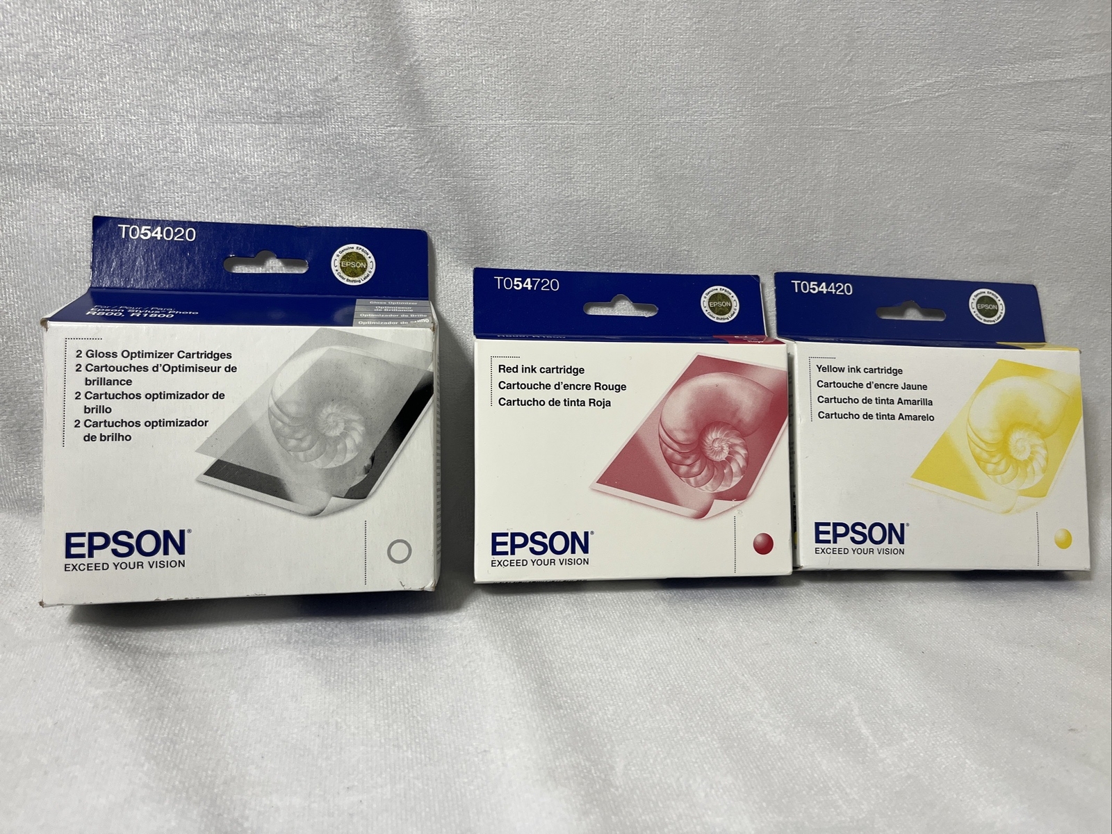3 NEW Epson Ink Cartridges : T054020 T054720 T054420