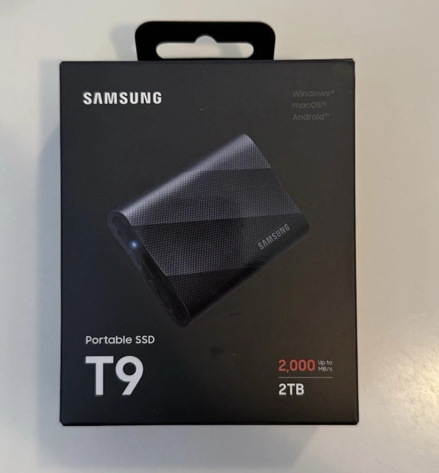 ⭐SEALED⭐ Samsung T9 (2TB) Portable SSD, External USB 3.2 (Black)