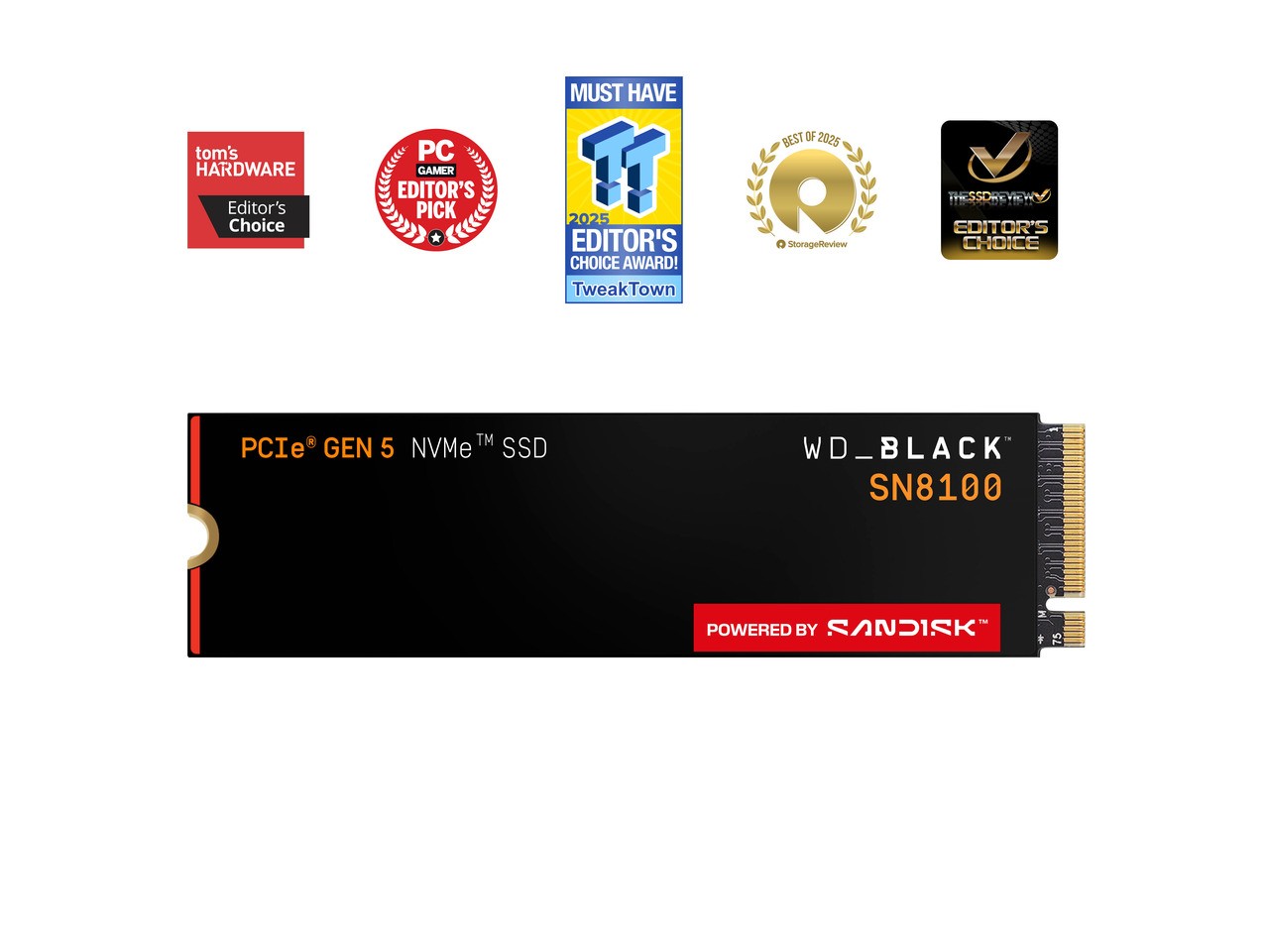 WD_BLACK 1TB SN8100 NVMe SSD Internal Solid State Drive - Gen 5 PCIe 5.0x4, M.2