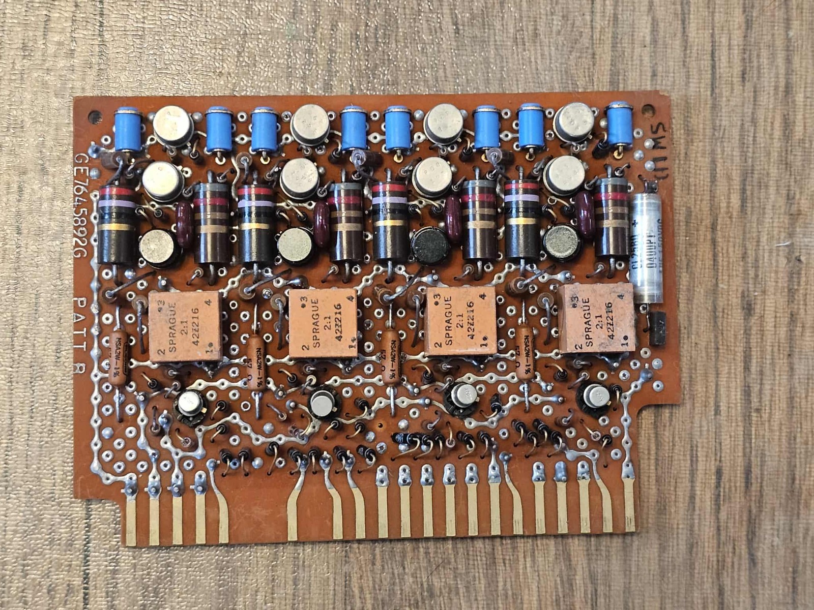 Rare Vintage GE 76458926 Sprague Hybrid Amplifier Module 1960s Gold Edge PAT B