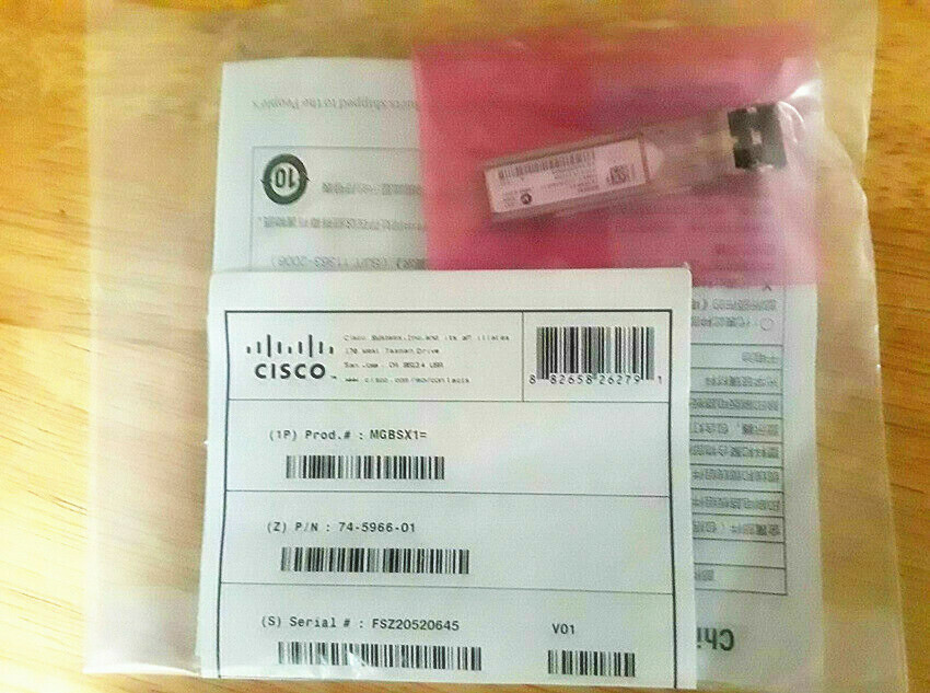 NEW SEALED Genuine Cisco MGBSX1 Gigabit ethernet SX Mini-GBIC SFP