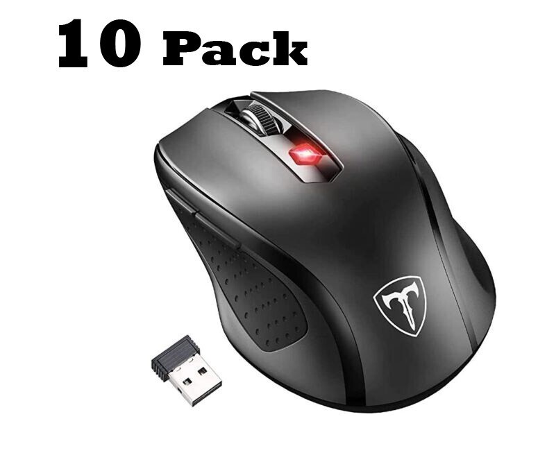 10-PACK VicTsing Wireless Gaming Mouse Ergonomic Adjustable DPI 6 Button - NEW