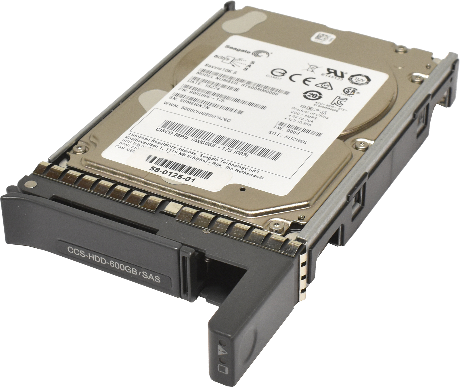 Cisco Seagate 600GB 2.5" 10K 6G SAS HDD Hard Drive ST600MM0006 CCS-HDD-600GB/SAS