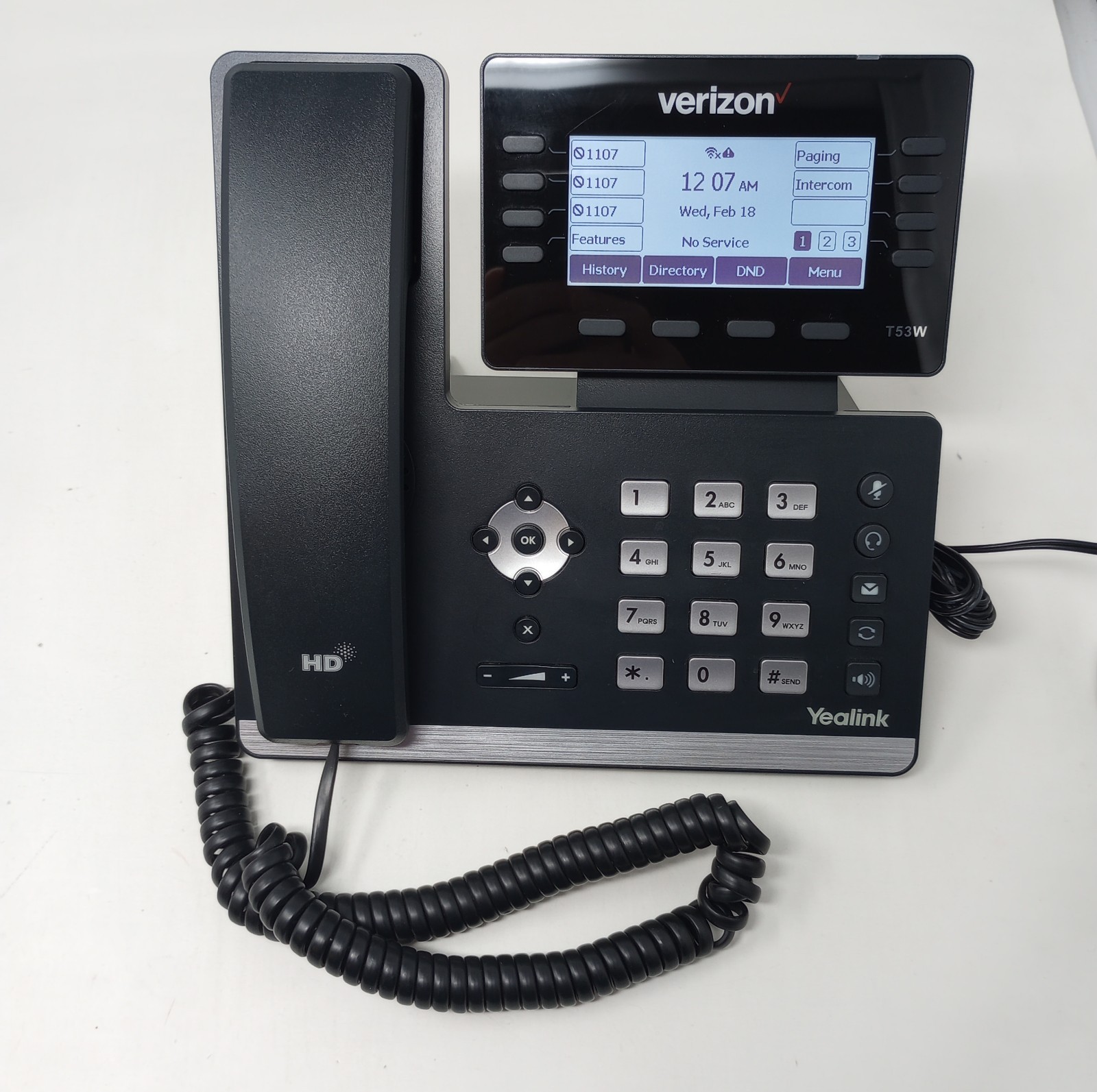 Yealink Prime Business Phone SIP-T53W (Inc. Base, Stand, Receiver, & AC Adapter)