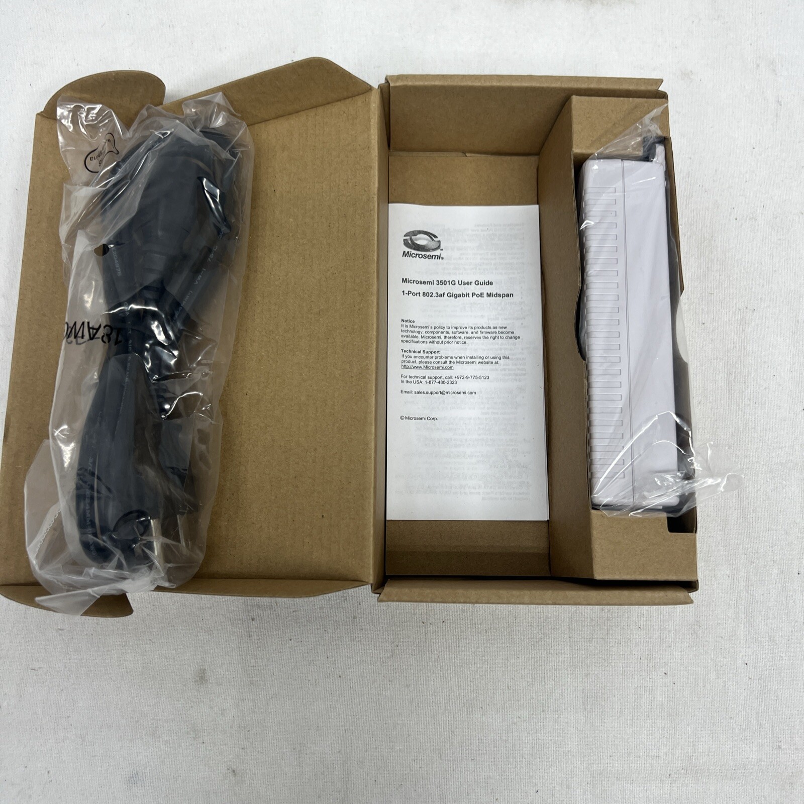 MICROSEMI POWERDSINE 3501G PD-3501G/AC 48V GIGABIT ETHERNET POE INJECTOR H3-3