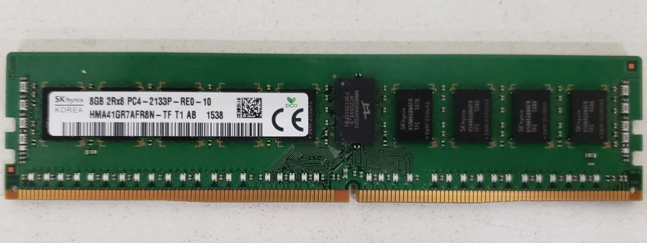 SK Hynix 8GB PC4-17000R 2Rx8 DDR4-2133 ECC RDIMM Server RAM HMA41GR7AFR8N-TF.