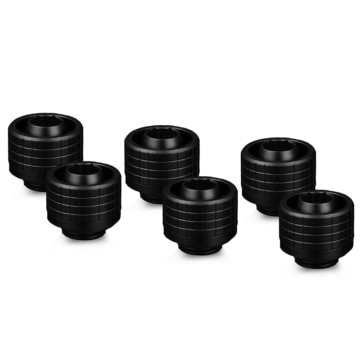 Thermal Grizzly DeltaMate ST16 Fitting, 10mm ID/16mm OD, Black, 6pk