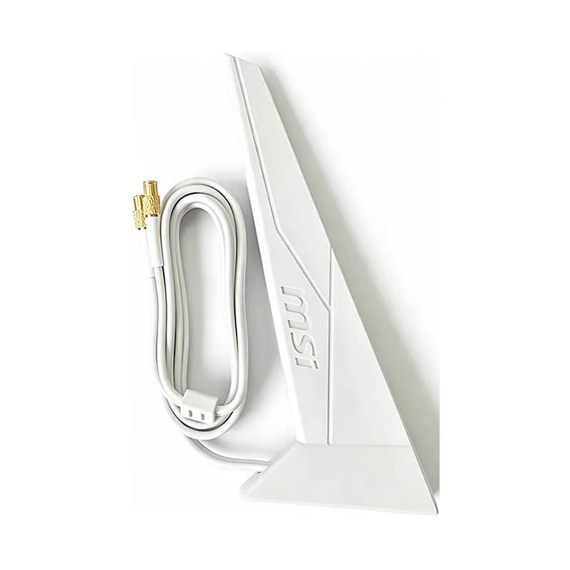 MSI High Gain 9dBi WiFi7/6E/6 Motherboard Antenna White EZ-Plug