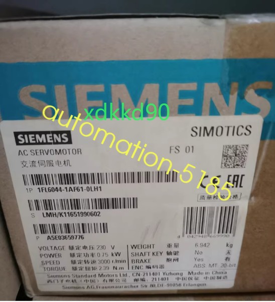 1Pcs Siemens motor 1FL6044-1AF61-0LH1 brand new fedex or DHL
