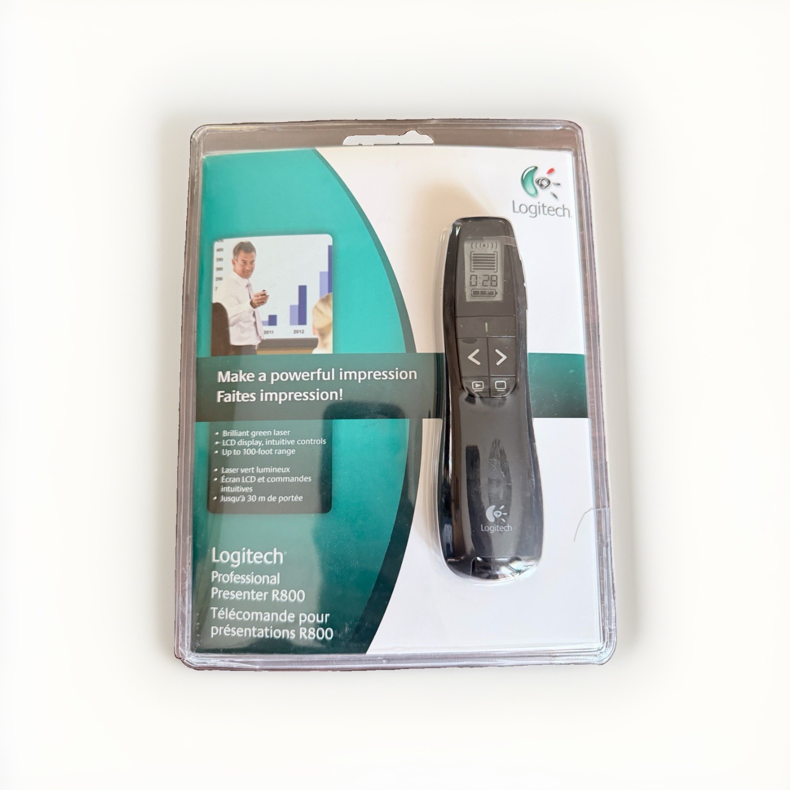 New Logitech R800 Professional Presenter Wireless Laser Remote Sealed