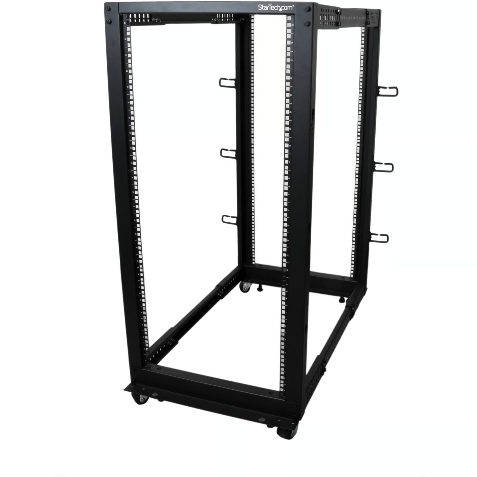 StarTech 25U Open Frame Server Rack 4 Post Adjustable Depth Network Data Cart
