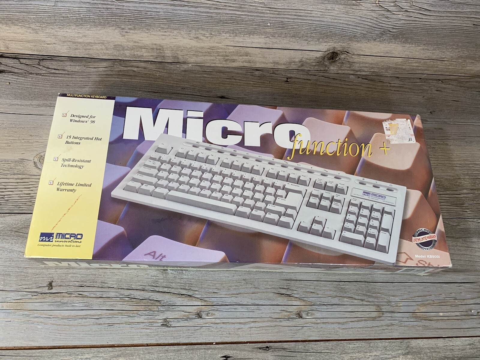 NOS Micro Innovations KB-900i Multi-Function Keyboard Windows 98 Wired AT PS/2