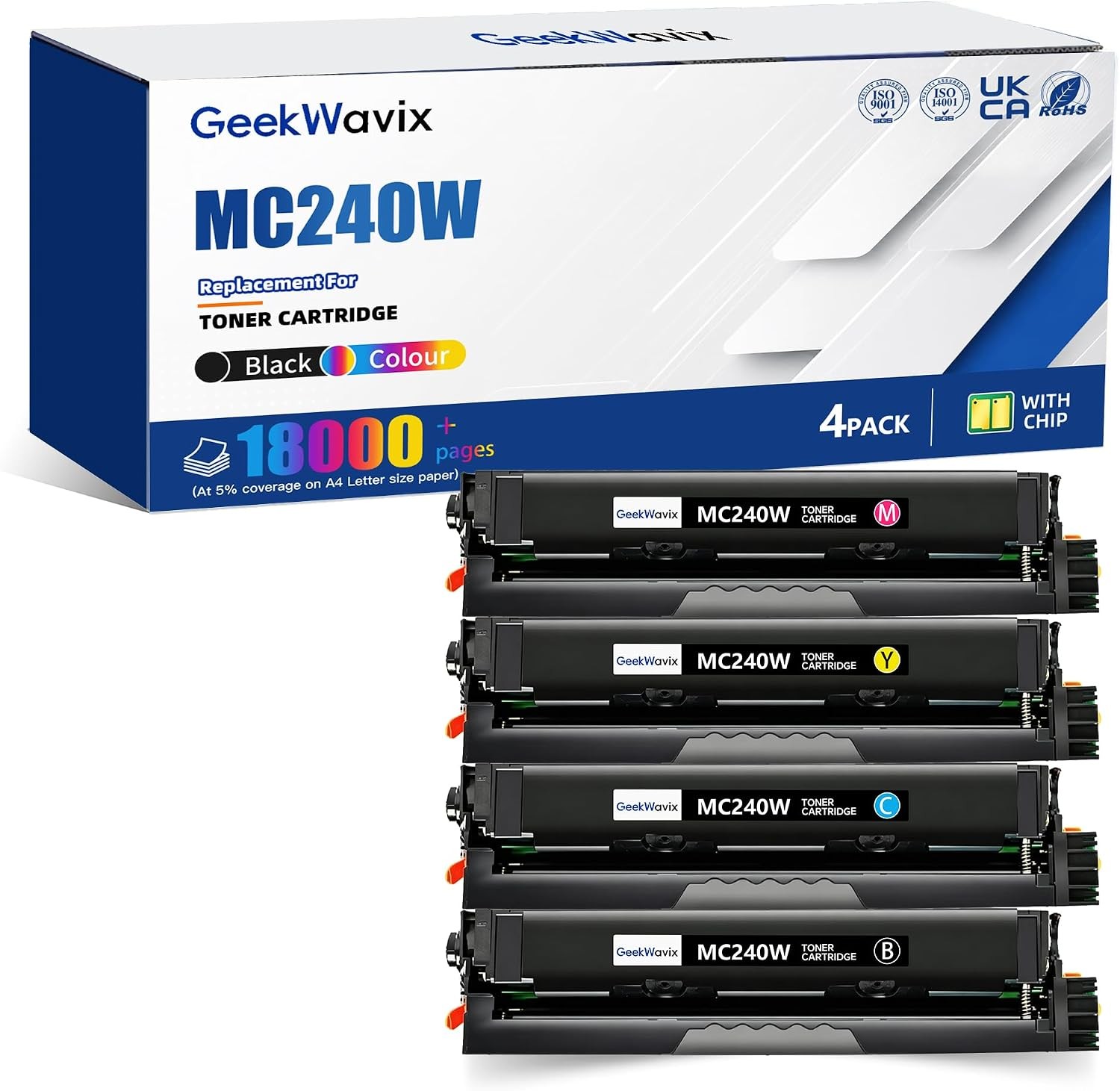 MC240W Toner Cartridge with Chip for Ricoh M C240FW, P C200W Laser Printers