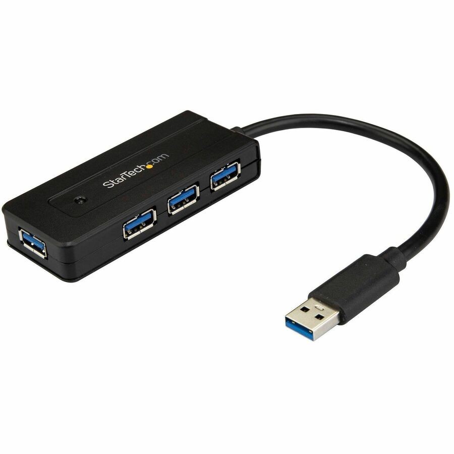 StarTech 4 Port USB 3.0 Hub SuperSpeed 5Gbps w/ Fast Charge - Portable USB 3.2
