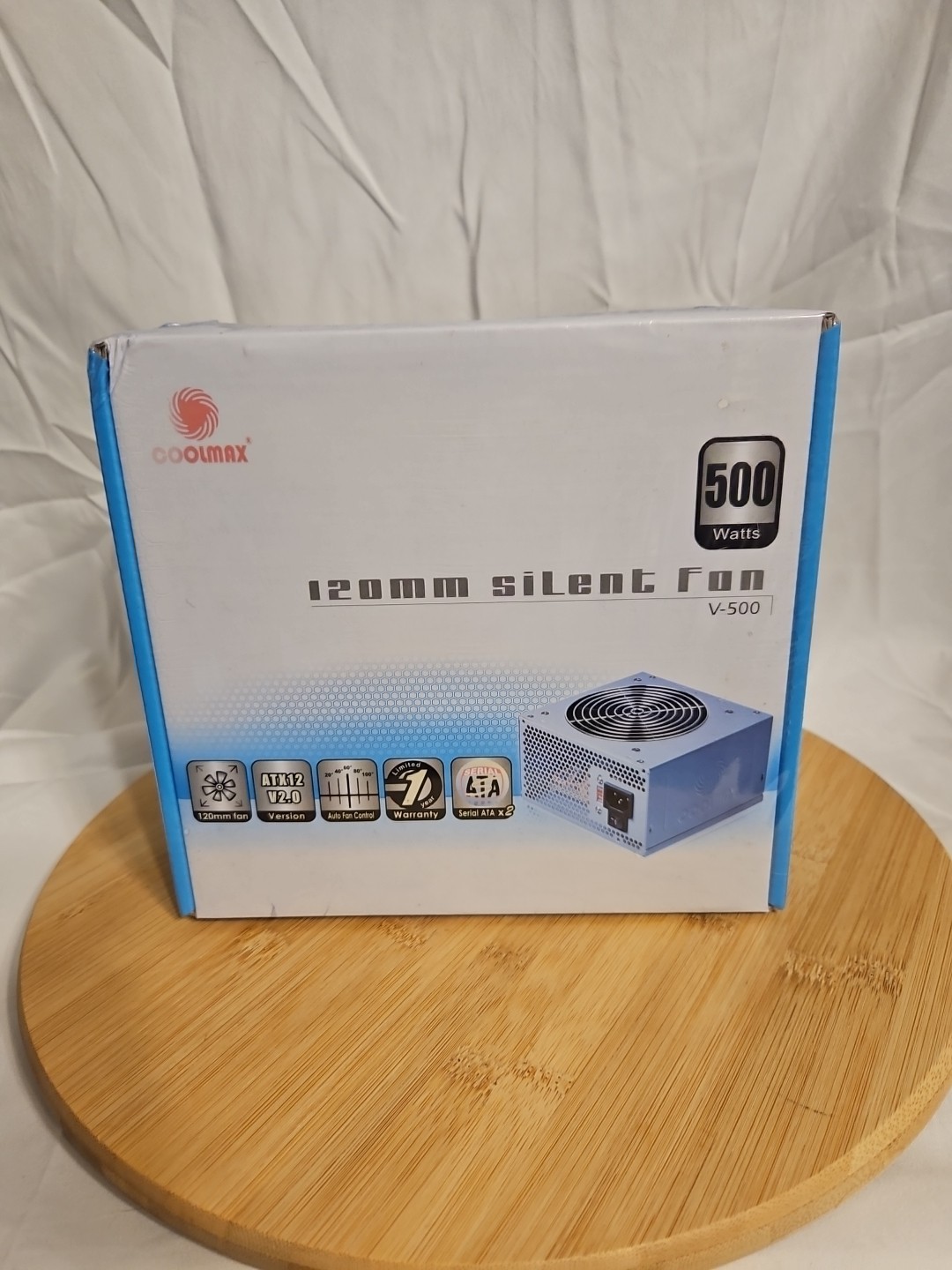 Coolmax V-500 120mm Silent Fan 500 Watts NIB