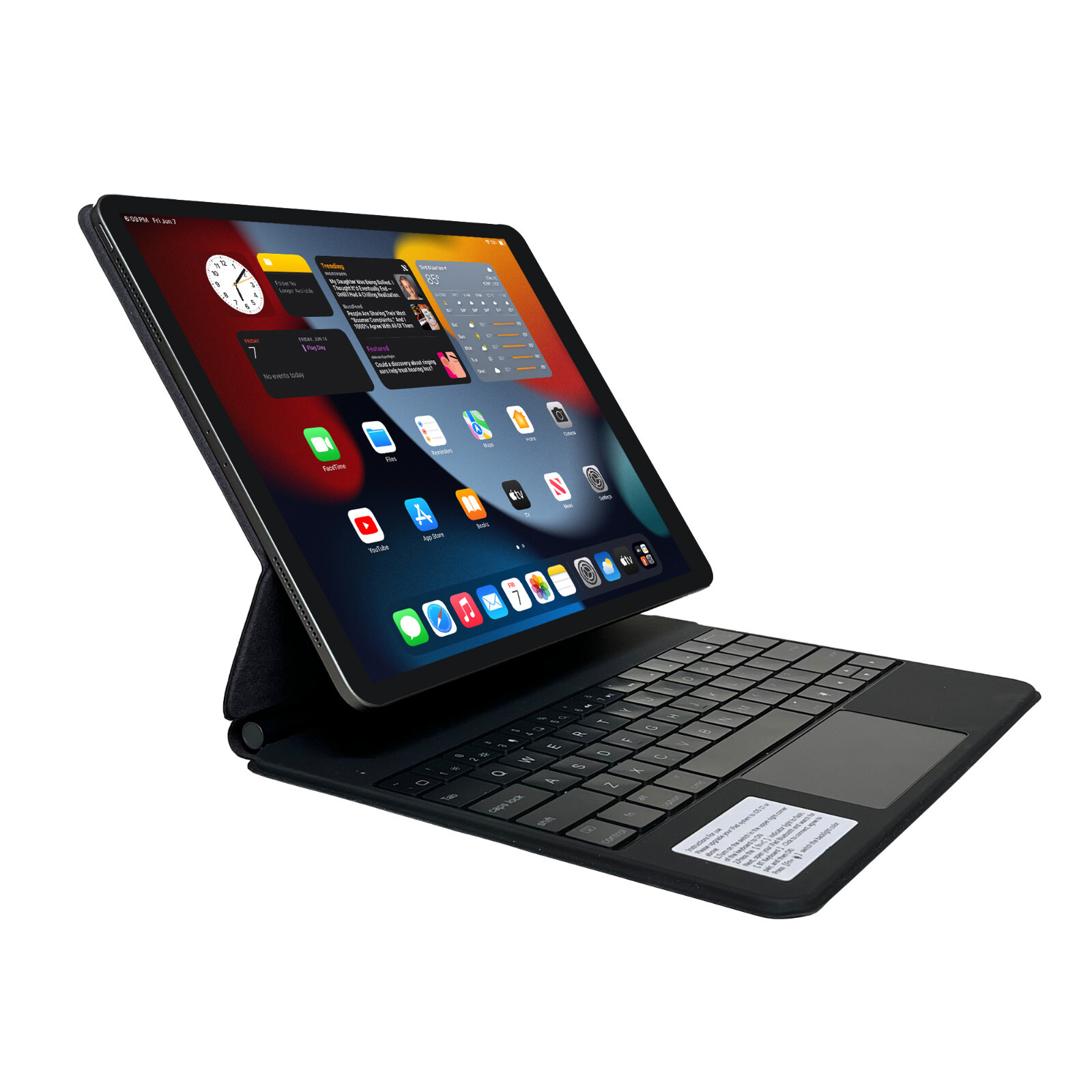 iPad Pro 11" (M4) Magnetic Bluetooth Keyboard 7 Color Backlit Keys  & Trackpad