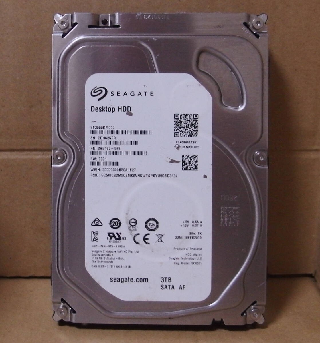 hdd023 SEAGATE ST3000DM003 3TB 899 hours HDD 3.5 inch Used Lively