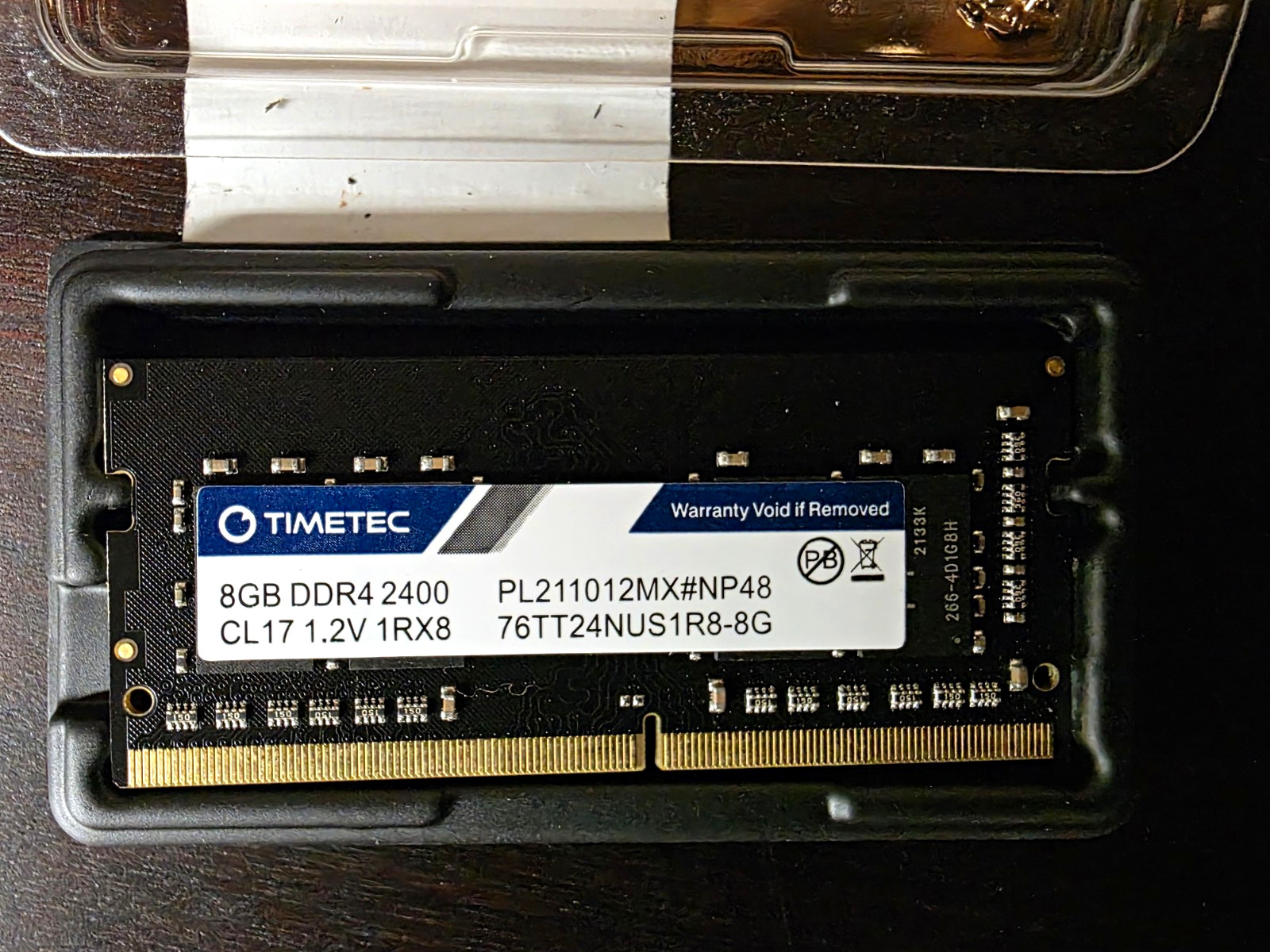 Timetec 8GB DDR4-2400 SO-DIMM 260-Pin Laptop RAM 1Rx8 CL17 1.2V