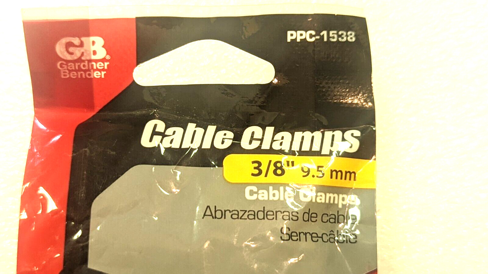 3 Packs Gardner Bender Cable Clamps PPC-1538 3/8" Plastic, 45 clamps in 3 Packs