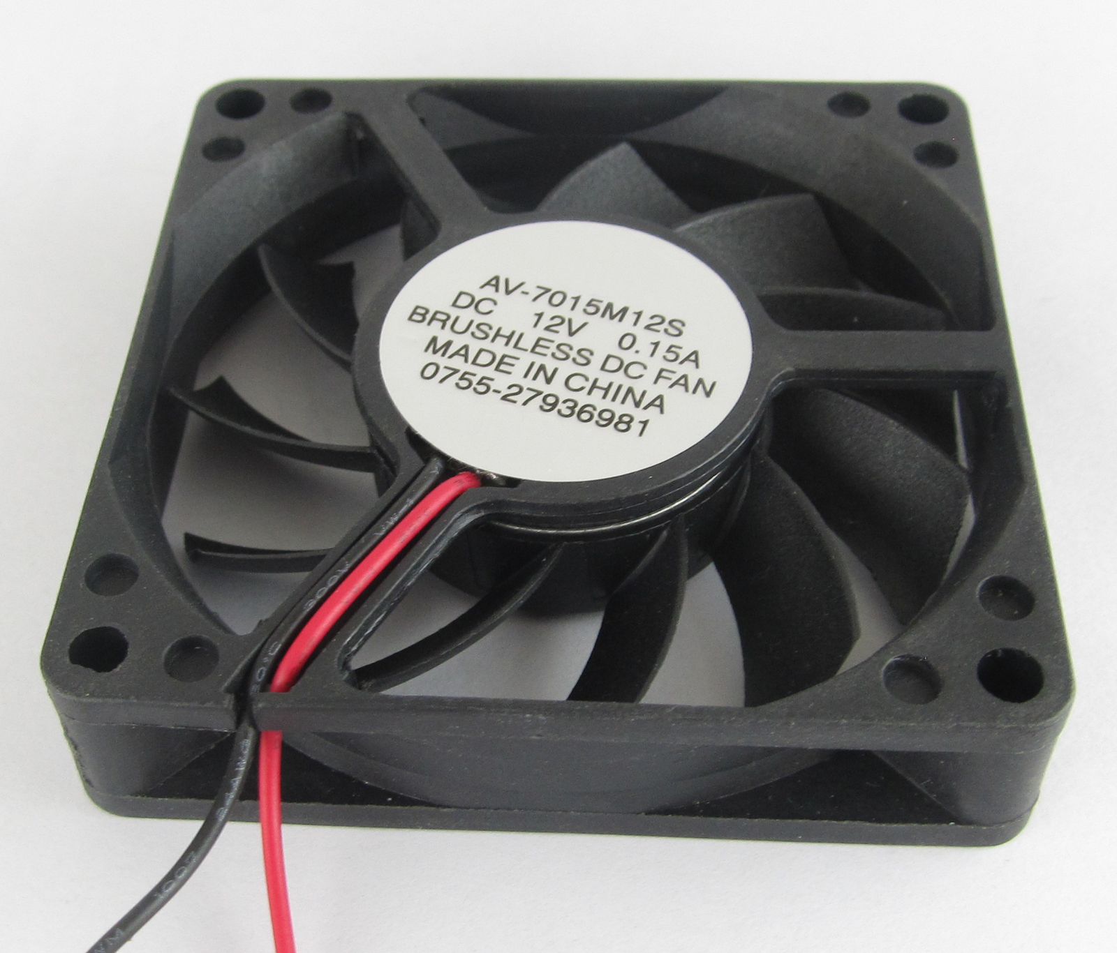 5x Brushless DC Cooling Fan 70x70x15mm 7015 11 blades 5V 12V 24V 0.15A 2pin fan