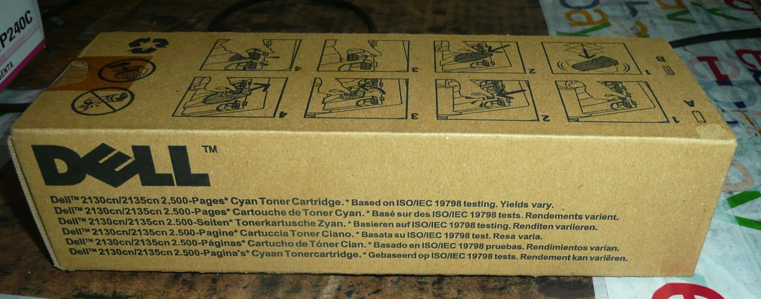 Genuine Dell FM065 Cyan Toner Cartridge 2130cn 2135cn  - NEW