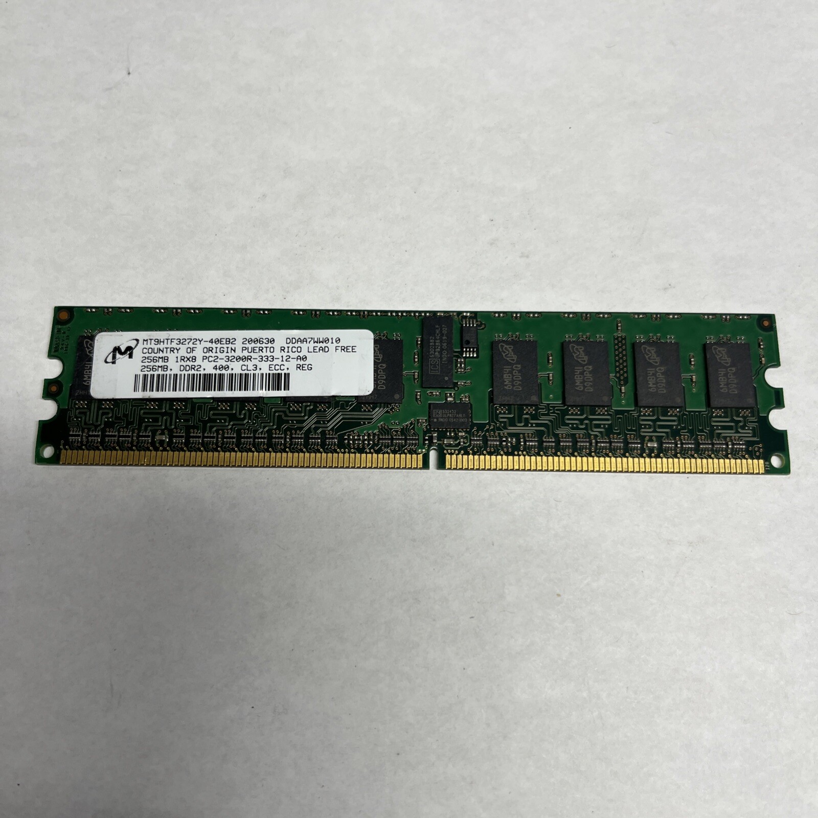 DELL 4D554 RAID RAM 256MB PC2-3200R PowerEdge 1850 2800 2850 MT9HTF3272Y-40EB2 T