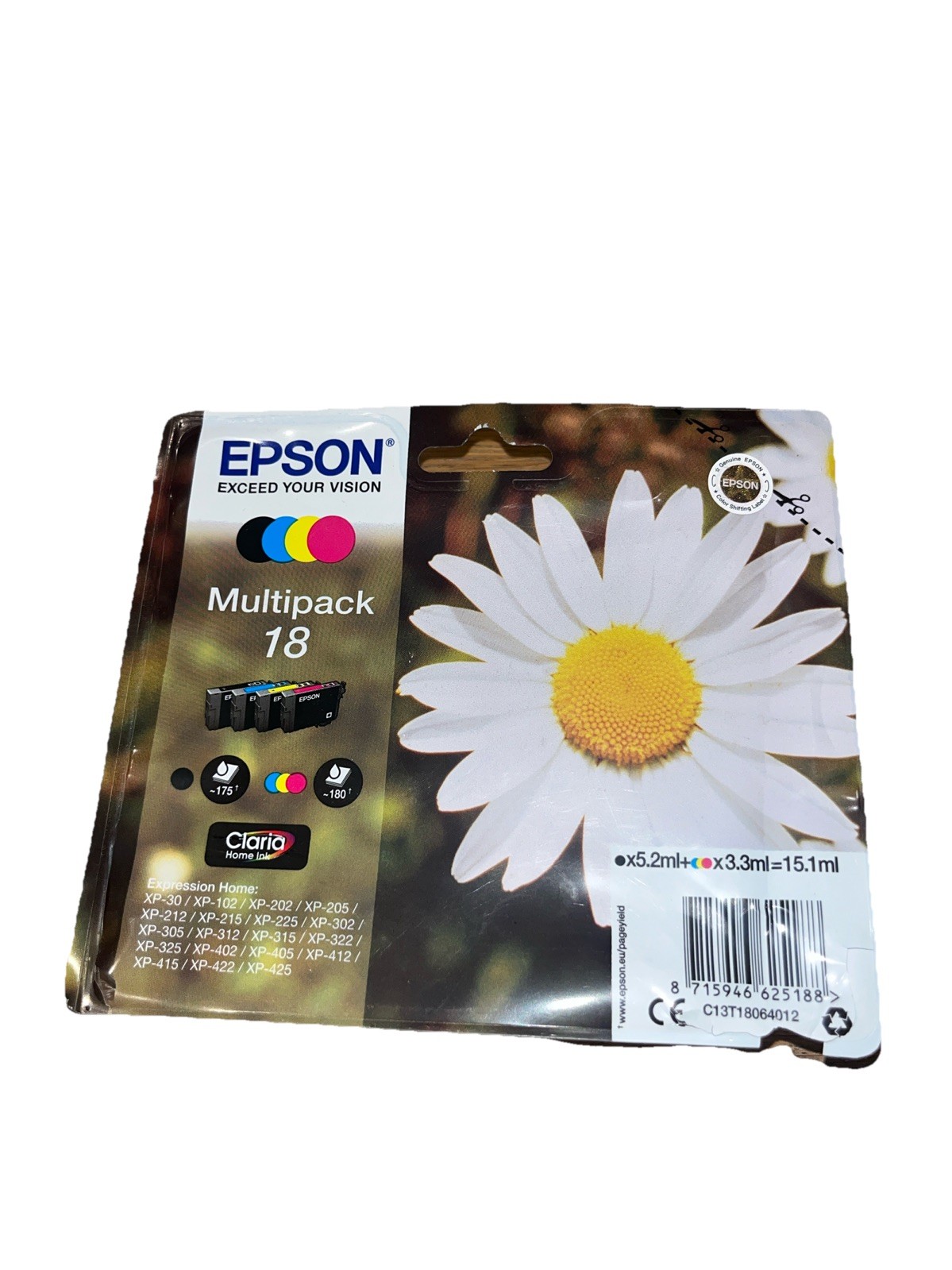 Epson Claria Home Ink 4 Color Ink Set - Black/Cyan/Magenta/Yellow...