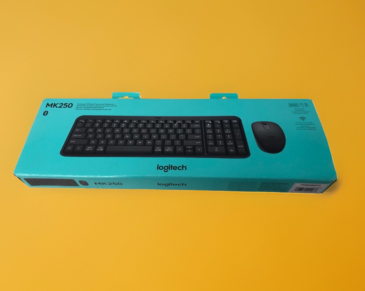 Logitech MK250 Black Compact Bluetooth Wireless Mouse and Keyboard Combo Battery