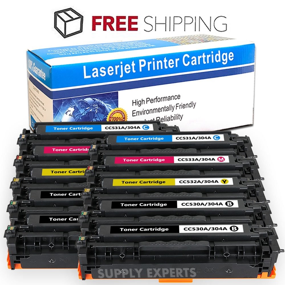 10PK CC530A Series Toner Set + 2 Black for HP CP2025 CM2320