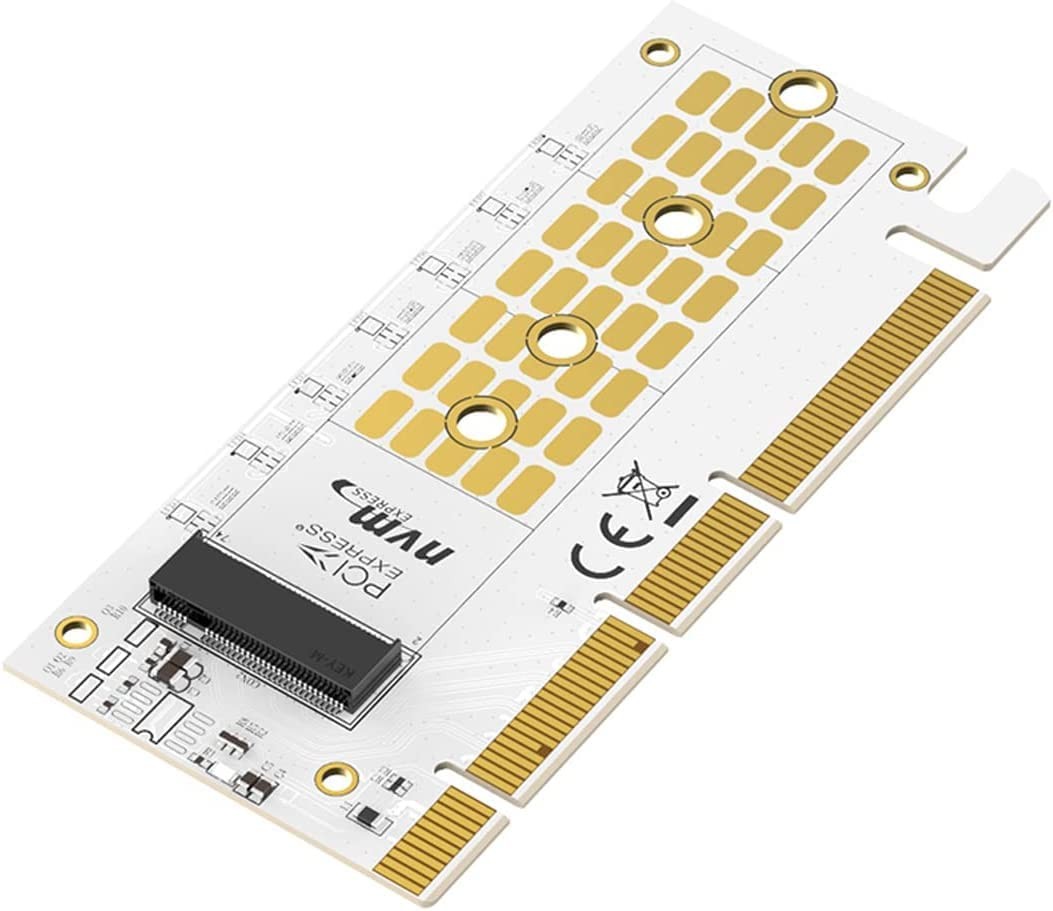MAIWO NVMe PCIe 4.0 Adapter M.2 SSD to X4/X8/X16 Card Yellow