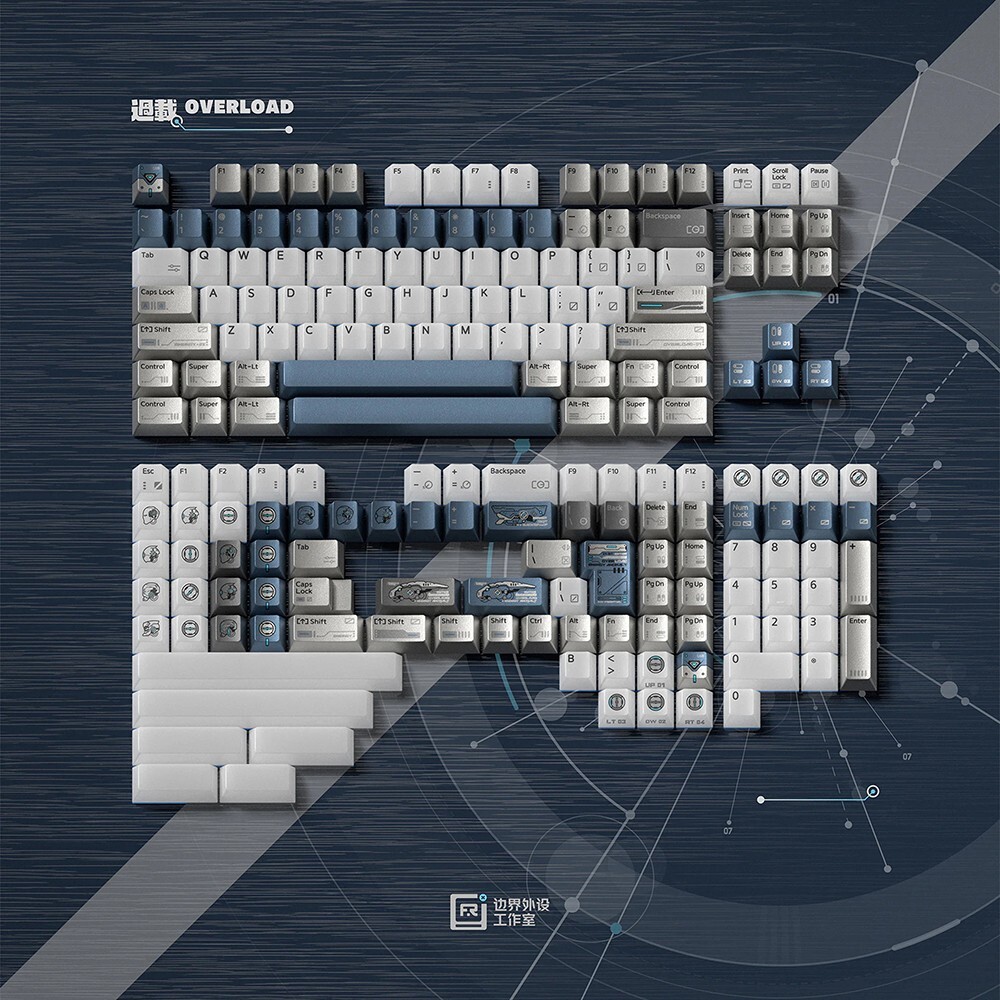 Frontier Overload Keycap Cherry Profile PBT PC backlit keycap for mx keyboard 87