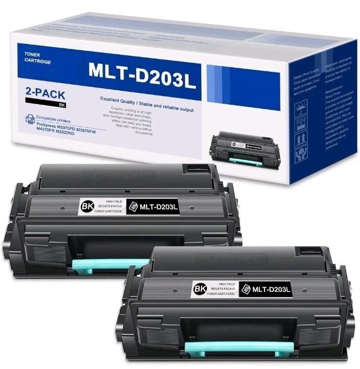 2 Pack MLT-D203L Toner Cartridge Replacement for Samsung M3320ND M3820DW M4020ND