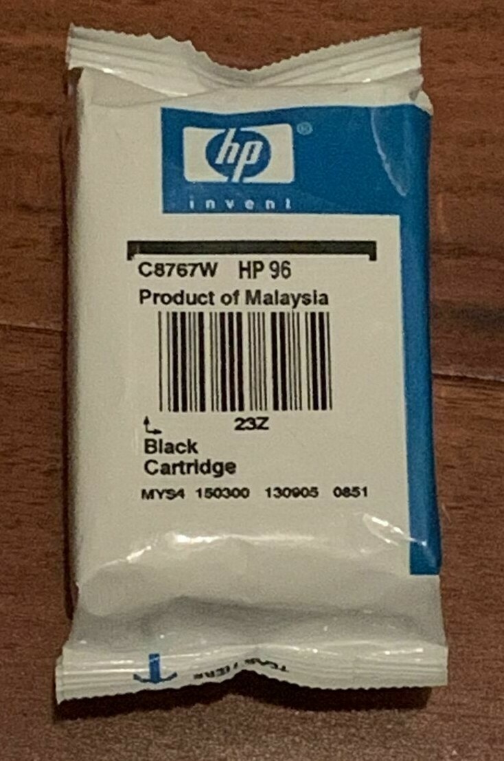 HP 96 Black Original C8767WN Black Ink cartridge for Deskjet Printer OEM Genuine